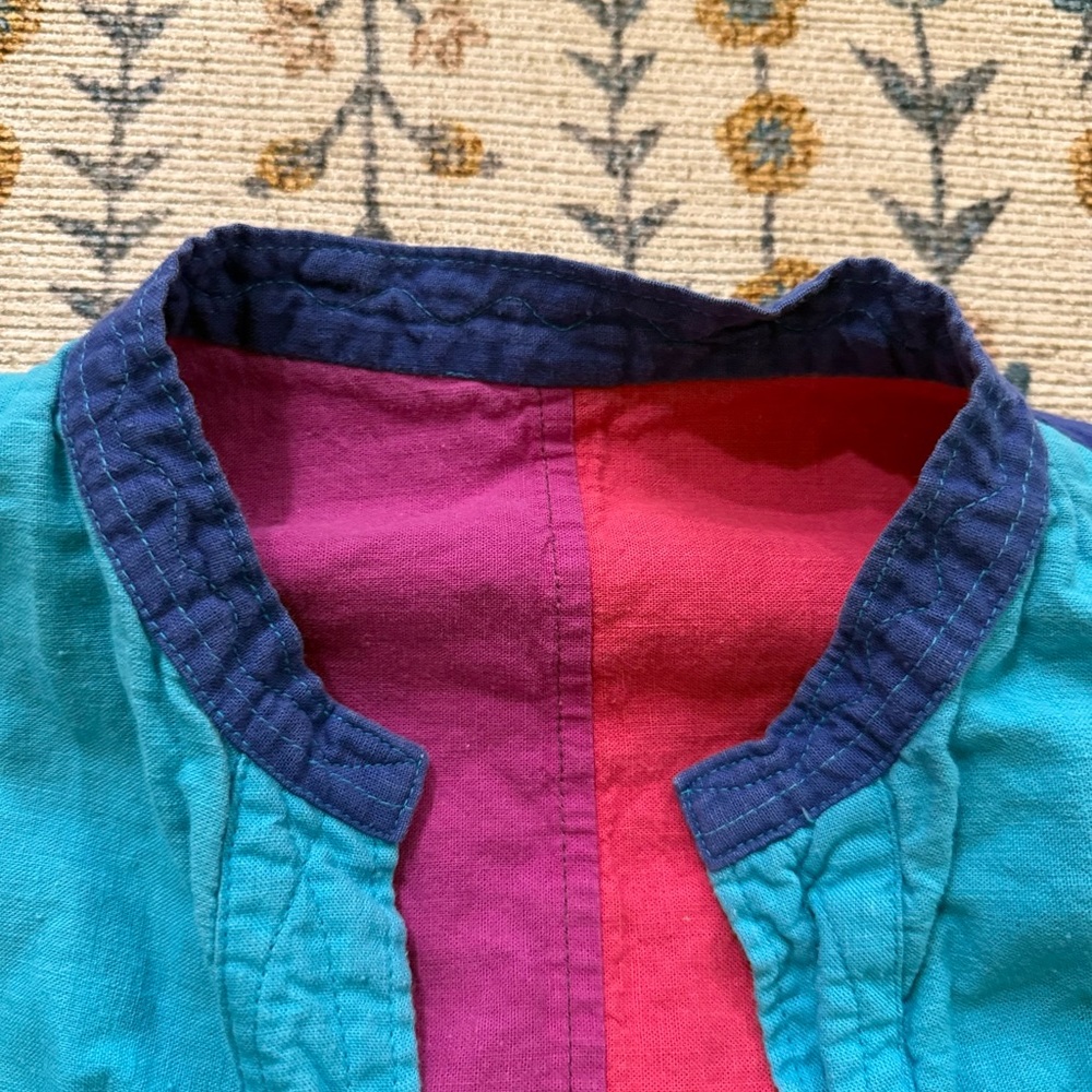 1980s Vintage Reversible Patchwork Jacket Nepal S… - image 4